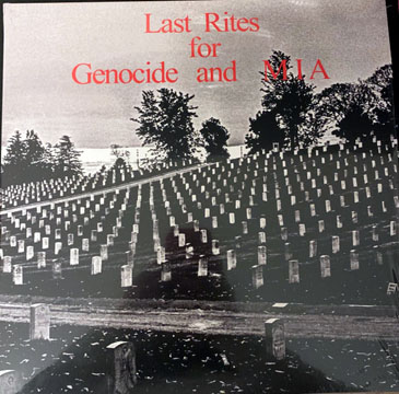 V/A LAST RITES FOR GENOCIDE AND MIA Compilation LP Black Vinyl